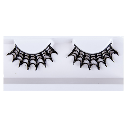 Zelfklevende spinnenweb-wimpers – Halloween-make-up
