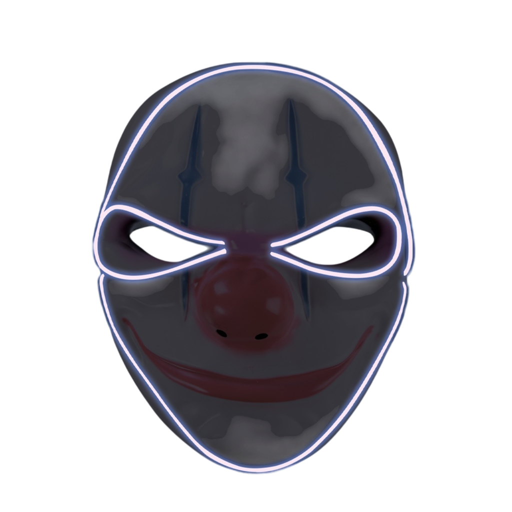 Enge LED-clownmasker voor volwassenen – Halloween
