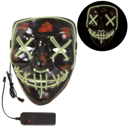 Bloederig LED-gezichtsmasker voor volwassenen – Halloween