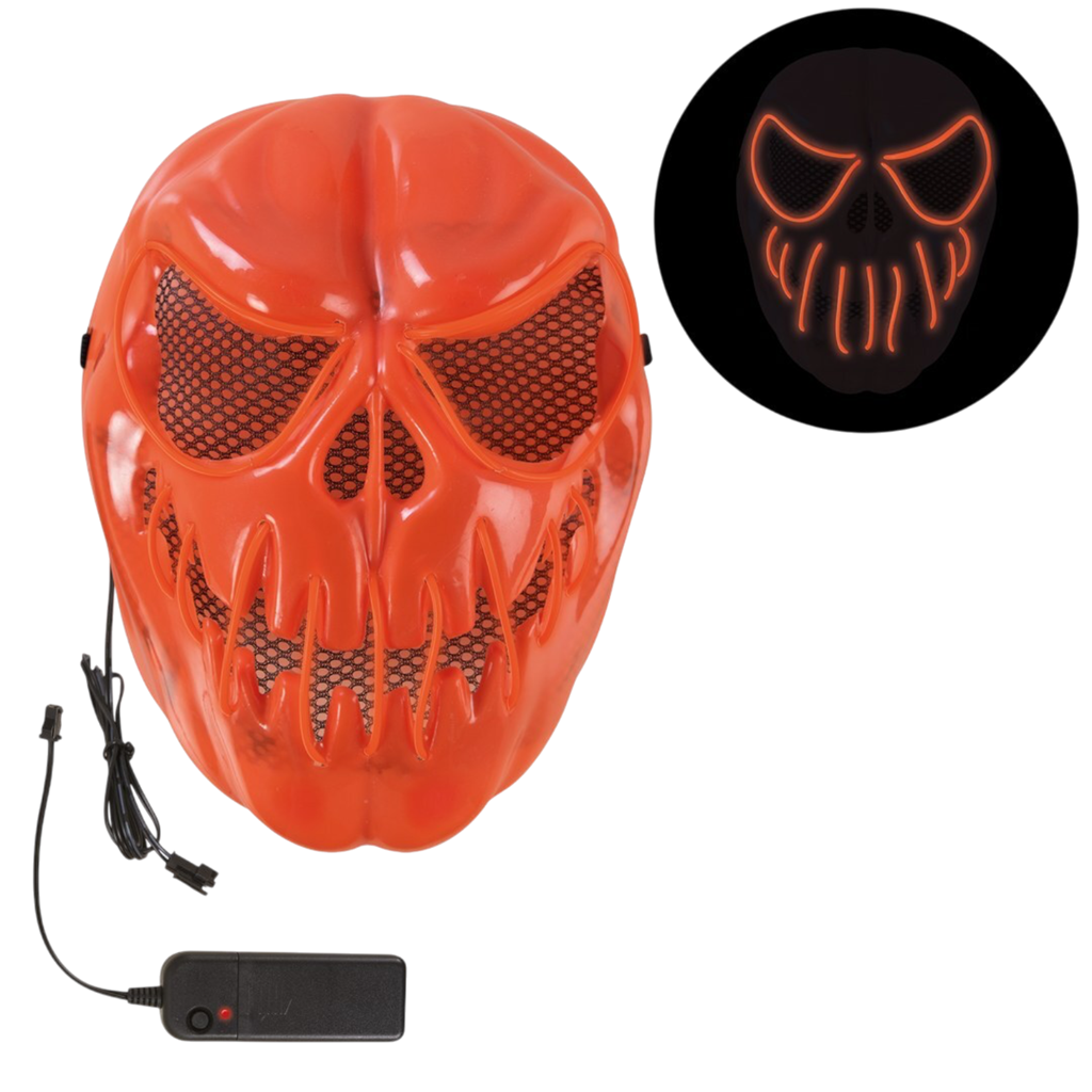 LED-masker 'Enge pompoen' voor volwassenen – Halloween