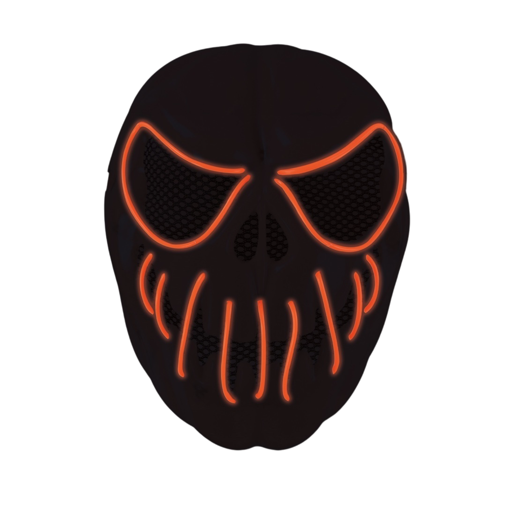 LED-masker 'Enge pompoen' voor volwassenen – Halloween