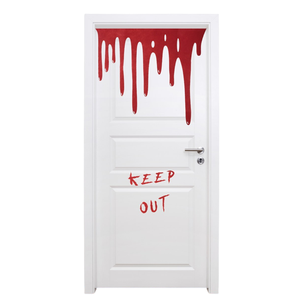 Bloederige deuroverzetting – Halloween-decoratie