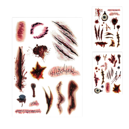 Tijdelijke tatoeages Littekens – Halloween-make-up