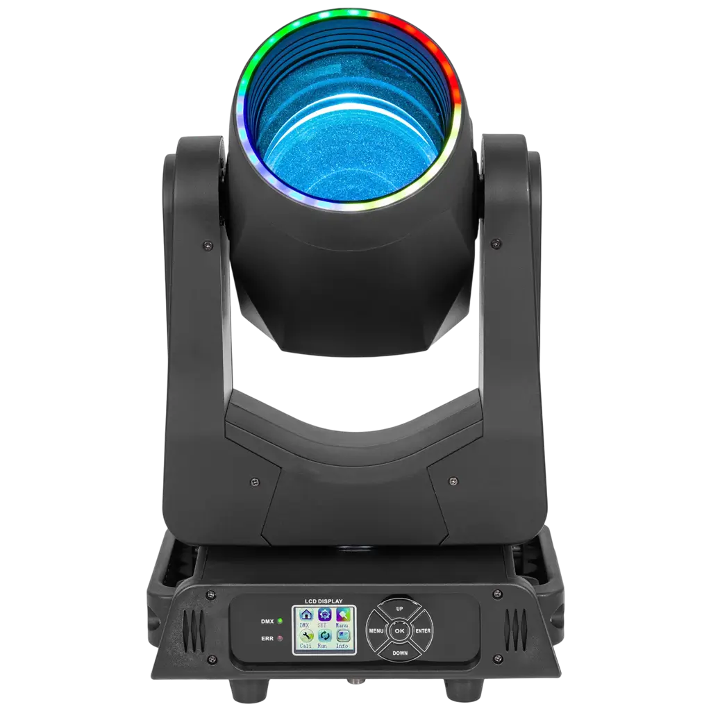 Set van 2 Beam LED-lyres van 200 W met flightcase – Mac Mah