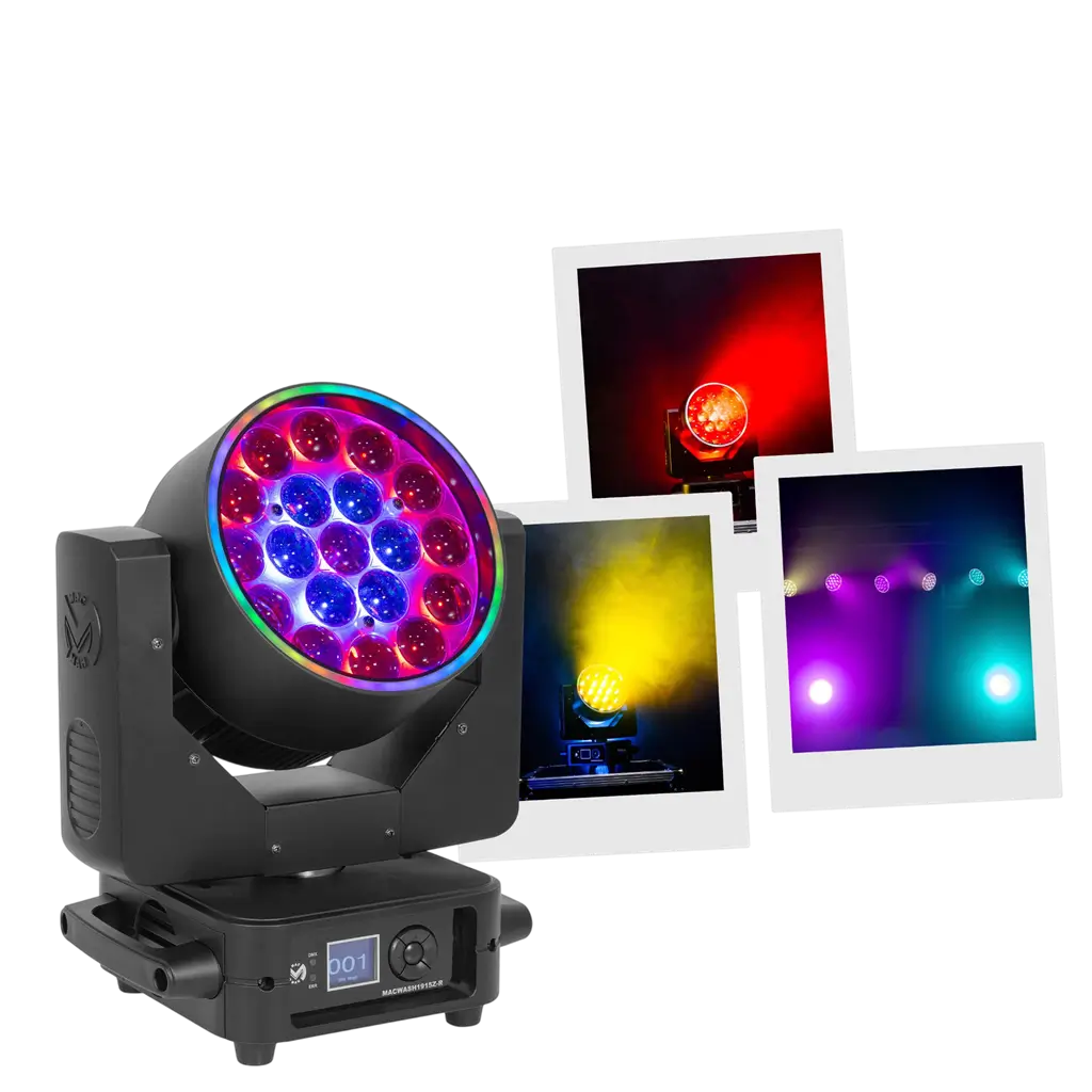 RGBW LED-lyre wash 19 × 15 W met gemotoriseerde zoom – Mac Mah