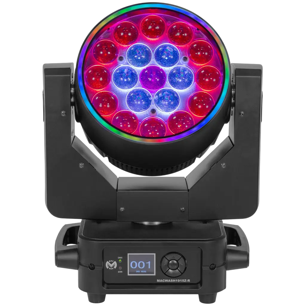 RGBW LED-lyre wash 19 × 15 W met gemotoriseerde zoom – Mac Mah