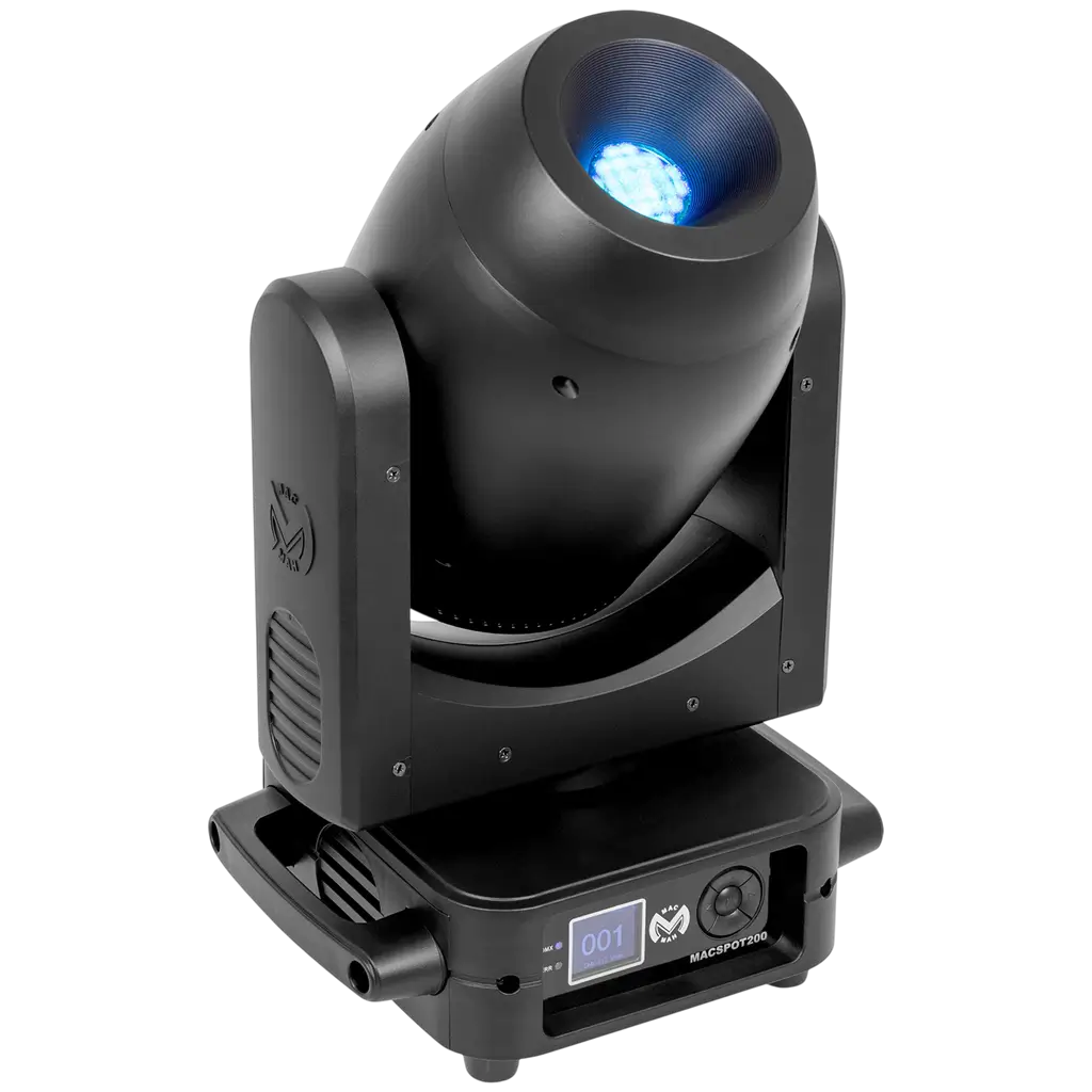 200 W LED-spot met gobo’s, 6-facettenprisma en gemotoriseerde focus – Mac Mah
