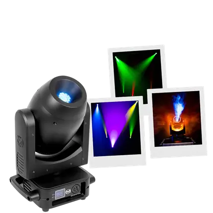 200 W LED-spot met gobo’s, 6-facettenprisma en gemotoriseerde focus – Mac Mah