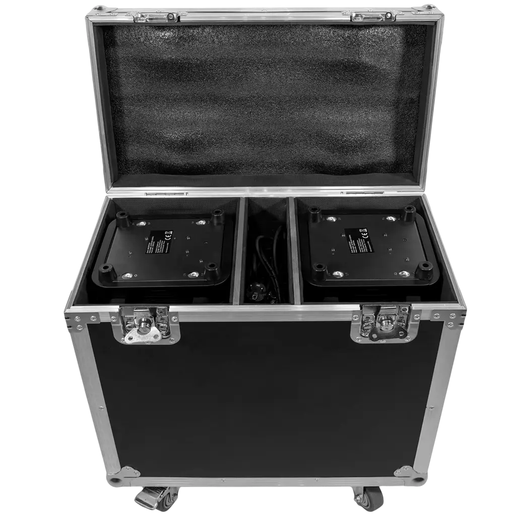 Set van 2 LED-spotlampen van 200 W met flightcase – Mac Mah