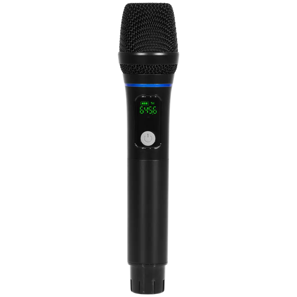 Draagbare, actieve luidspreker van 150 W RMS met 10"-luidspreker, werkt op accu en is voorzien van een UHF-microfoon – Mac Mah