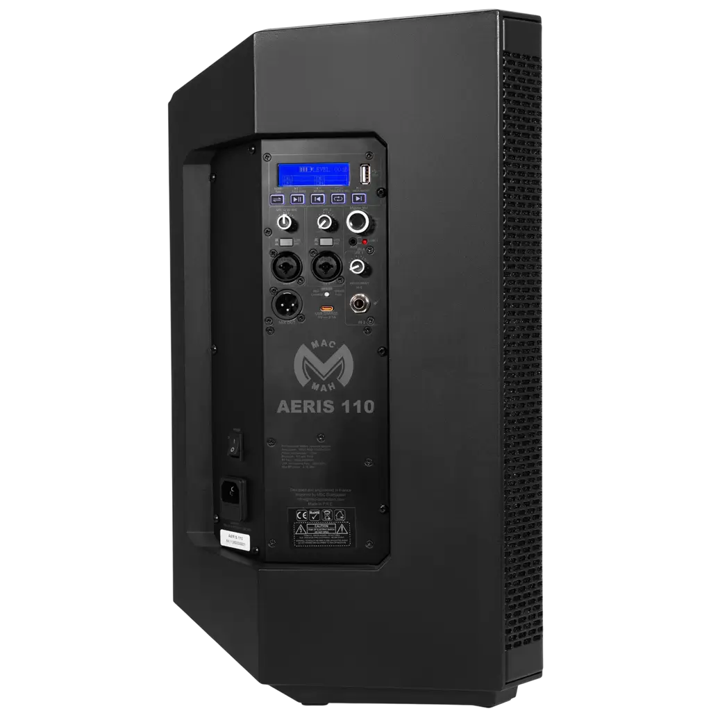 Draagbare, actieve luidspreker van 150 W RMS met 10"-luidspreker, werkt op accu en is voorzien van een UHF-microfoon – Mac Mah