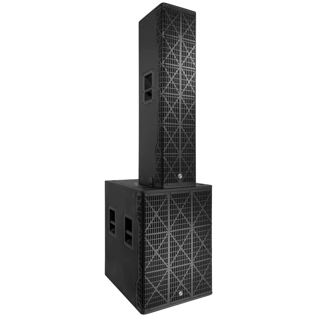 Actief 3-weg kolomsysteem van 1700 W RMS met 18"-subwoofer – Elokance
