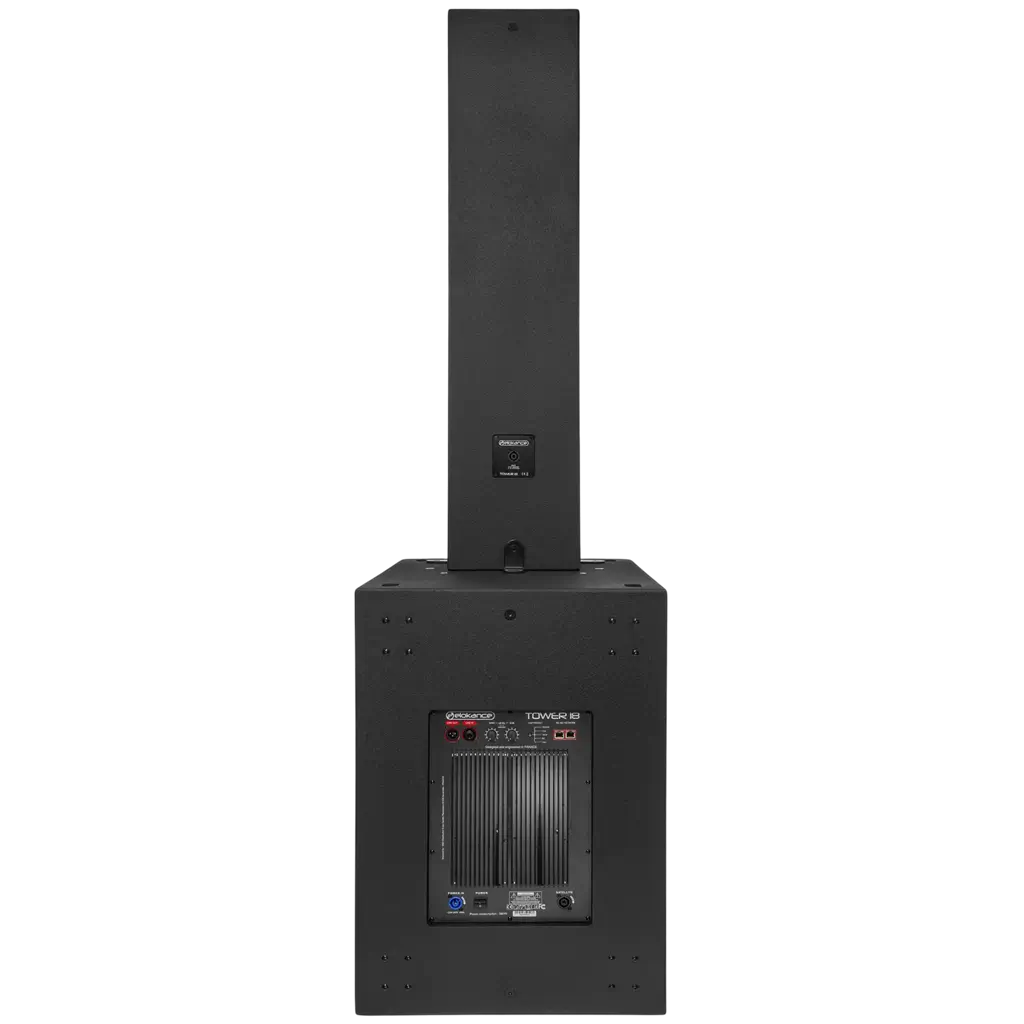 Actief 3-weg kolomsysteem van 1700 W RMS met 18"-subwoofer – Elokance