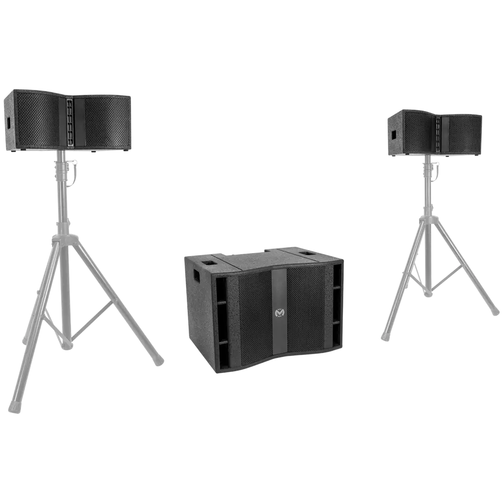 600 W RMS trifonisch geluidssysteem met 15"-subwoofer – Mac Mah