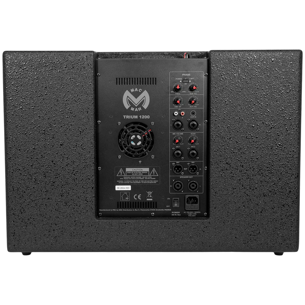600 W RMS trifonisch geluidssysteem met 15"-subwoofer – Mac Mah