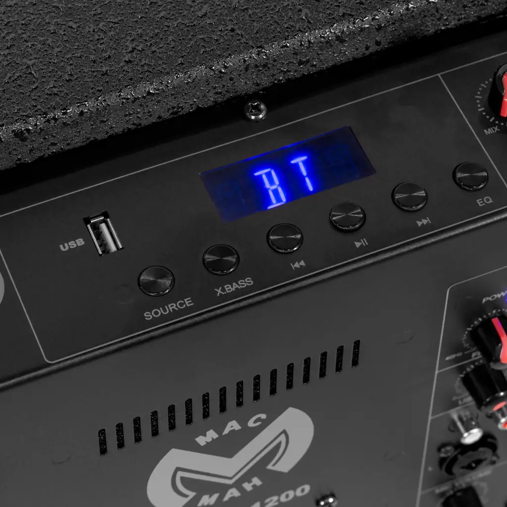 600 W RMS trifonisch geluidssysteem met 15"-subwoofer – Mac Mah
