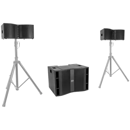 600 W RMS trifonisch geluidssysteem met 15-subwoofer – Mac Mah