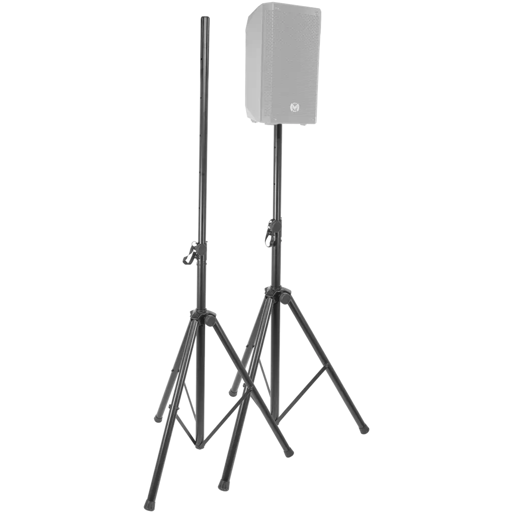 Set van 2 verstelbare luidsprekervoeten (120 tot 200 cm) met hoes – Plugger