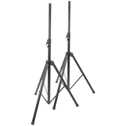 Set van 2 verstelbare luidsprekervoeten (120 tot 200 cm) met hoes – Plugger