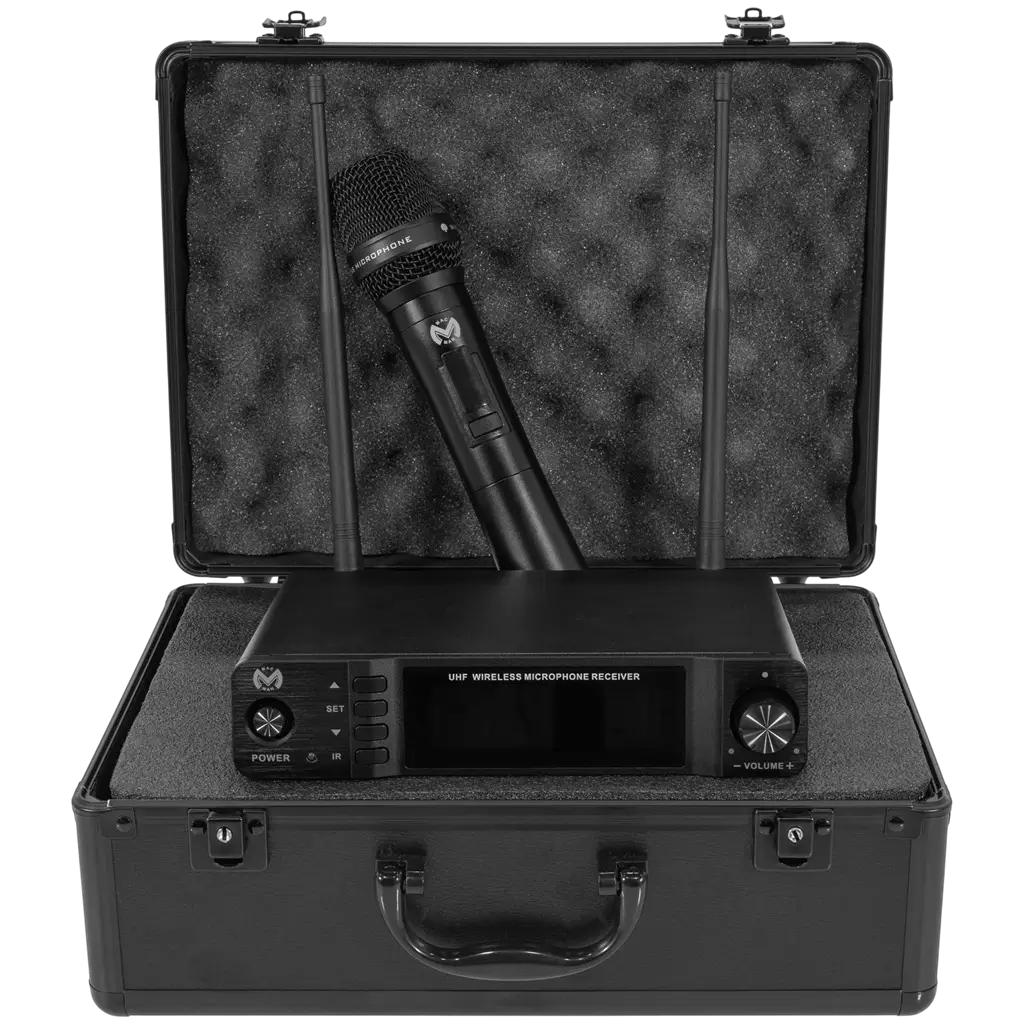 Draadloze UHF-microfoon met cardioïde patroon en True Diversity-technologie, inclusief ontvanger – Mac Mah