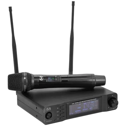 Draadloze UHF-microfoon met cardioïde patroon en True Diversity-technologie, inclusief ontvanger – Mac Mah