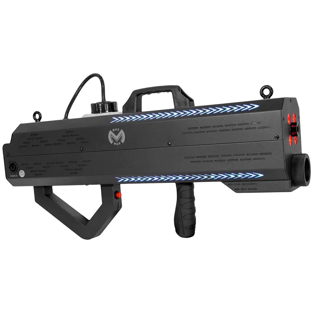Draagbare rookmachine van 1500 W op accu met RGB-LED’s – Mac Mah