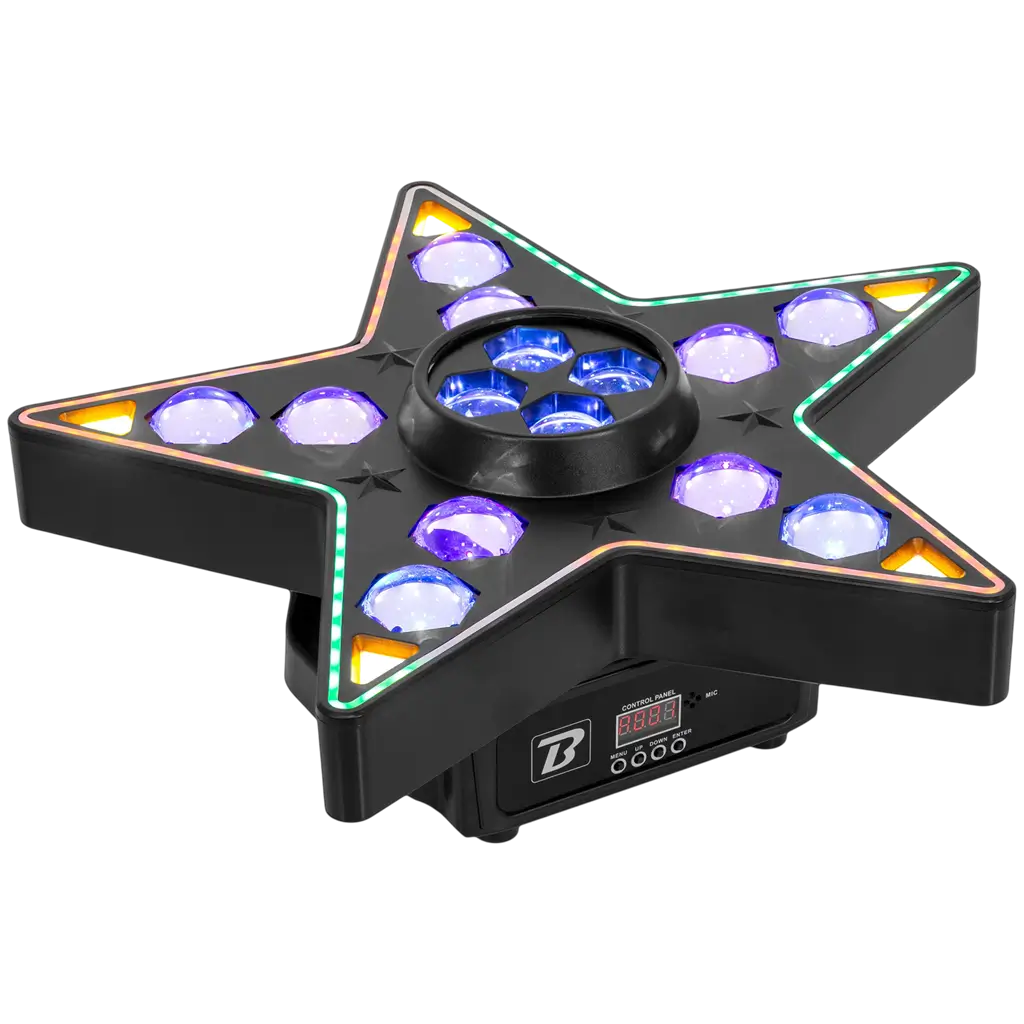 3-in-1 LED-lichtset met Beam, B-Eye en stroboscoop – BoomToneDJ