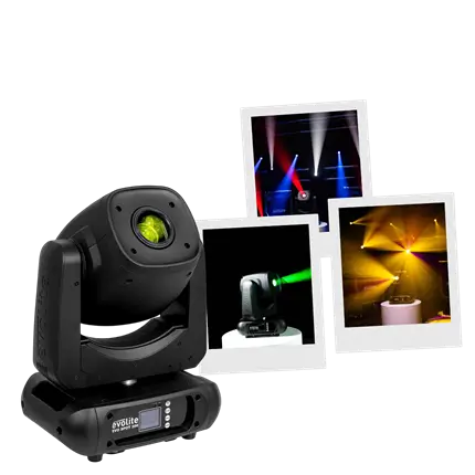 LED-spotarmatuur 200 W met hoge lichtopbrengst, gobo’s en gemotoriseerde focus – Evolite